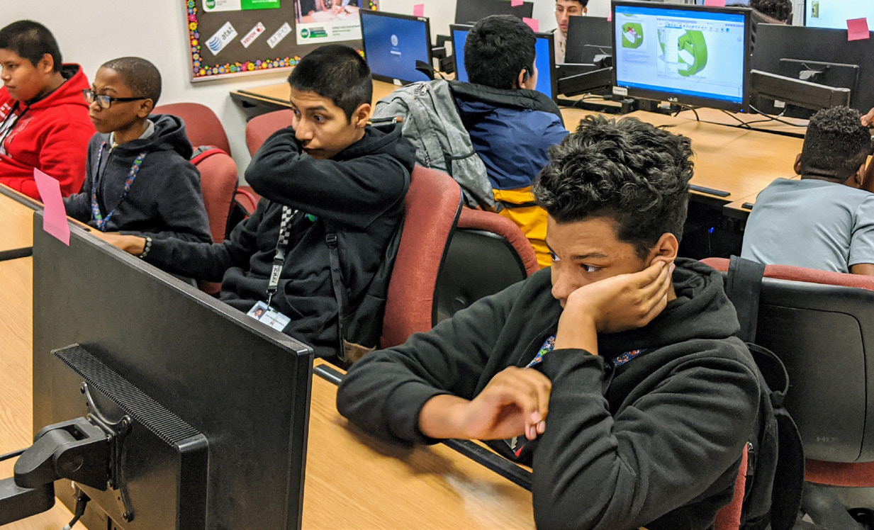 Students engage in accelerated coursework with the goal of earning industry certifications.