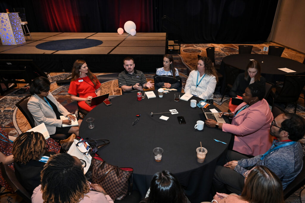 Teachers discuss student feedback for professional learning in a focus group.